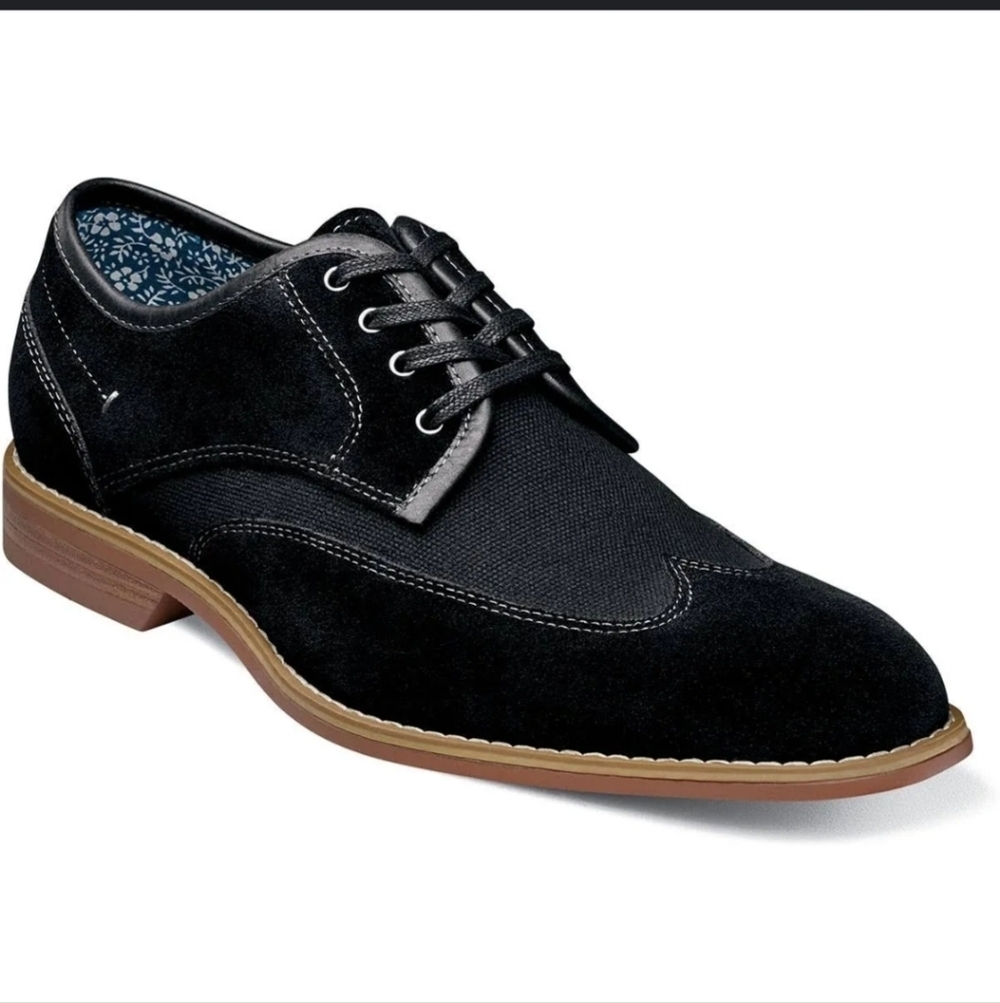 Stacy Adams Black Men's Oxford Lace-Up Shoes_13